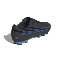 adidas F50 Hyperfast Club Grass/Artificial Grass Football Boots (MG) Black Black Blue