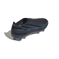 adidas F50 Hyperfast Elite Veterloze Gras Voetbalschoenen (FG) Zwart Zwart Blauw