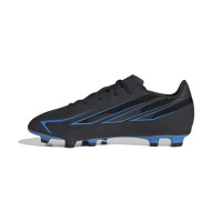 adidas F50 Hyperfast Club Grass/Artificial Grass Football Boots (MG) Kids Black Black Blue