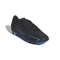 adidas F50 Hyperfast Club Grass/Artificial Grass Football Boots (MG) Kids Black Black Blue