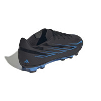 adidas F50 Hyperfast Club Grass/Artificial Grass Football Boots (MG) Kids Black Black Blue