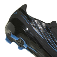 adidas F50 Hyperfast League Gras Voetbalschoenen (FG) Kids Zwart Zwart Blauw