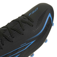 adidas F50 Hyperfast League Mid Gras (FG) Football Boots (FG) Kids Black Black Blue