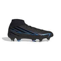 adidas F50 Hyperfast League Mid IJzeren-Nop Voetbalschoenen (SG) Zwart Zwart Blauw