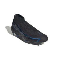 adidas F50 Hyperfast League Mid IJzeren-Nop Voetbalschoenen (SG) Zwart Zwart Blauw