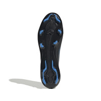 adidas F50 Hyperfast League Veterloze Gras Voetbalschoenen (FG) Zwart Zwart Blauw