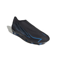 adidas F50 Hyperfast League Veterloze Gras Voetbalschoenen (FG) Zwart Zwart Blauw