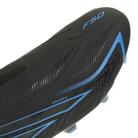 adidas F50 Hyperfast League Veterloze Gras Voetbalschoenen (FG) Zwart Zwart Blauw
