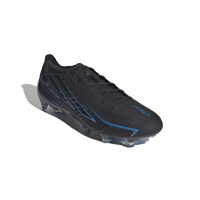 adidas F50 Hyperfast Elite Gras Voetbalschoenen (FG) Zwart Zwart Blauw