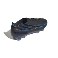 adidas F50 Hyperfast Elite Gras Voetbalschoenen (FG) Zwart Zwart Blauw