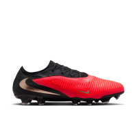 Nike Phantom 6 Low Pro Gras (FG) Football Boots (FG) Black Bright Red Gold