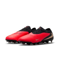 Nike Phantom 6 Low Pro Gras (FG) Football Boots (FG) Black Bright Red Gold