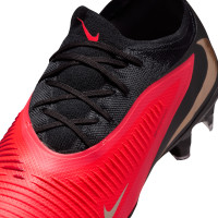 Nike Phantom 6 Low Pro Gras (FG) Football Boots (FG) Black Bright Red Gold