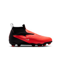Nike Phantom 6 High Academy Grass/Artificial Grass Football Boots (MG) Kids Black Bright Red Gold