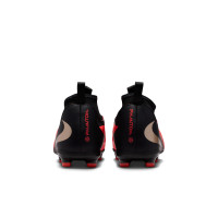 Nike Phantom 6 High Academy Grass/Artificial Grass Football Boots (MG) Kids Black Bright Red Gold
