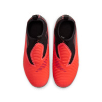 Nike Phantom 6 High Academy Grass/Artificial Grass Football Boots (MG) Kids Black Bright Red Gold