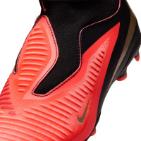 Nike Phantom 6 High Academy Grass/Artificial Grass Football Boots (MG) Kids Black Bright Red Gold