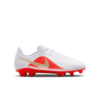 Nike Tiempo Maestro Club Grass/Artificial Grass Football Boots (MG) Kids White Bright Red Gold