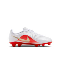 Nike Tiempo Maestro Club Grass/Artificial Grass Football Boots (MG) Kids White Bright Red Gold