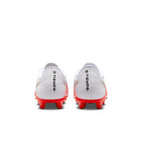Nike Tiempo Maestro Club Grass/Artificial Grass Football Boots (MG) Kids White Bright Red Gold