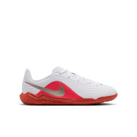 Nike Tiempo Maestro Club Zaalvoetbalschoenen (IN) Kids Wit Felrood Goud