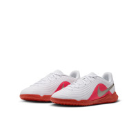Nike Tiempo Maestro Club Zaalvoetbalschoenen (IN) Kids Wit Felrood Goud