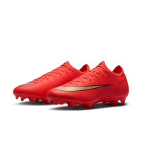 Nike Mercurial Vapor 17 Pro Gras Voetbalschoenen (FG) Felrood Zwart Goud
