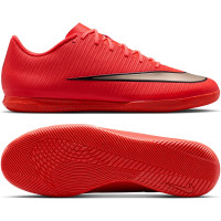 Nike Mercurial Vapor 17 Club Zaalvoetbalschoenen (IN) Felrood Zwart Goud