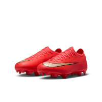 Nike Mercurial Vapor 17 Pro Gras Football Boots (FG) Kids Bright Red Black Gold