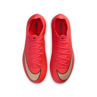 Nike Mercurial Vapor 17 Pro Gras Football Boots (FG) Kids Bright Red Black Gold