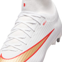 Nike Mercurial Superfly 11 Academy Iron Stud Football Boots (SG) Anti-Clog White Bright Red Gold