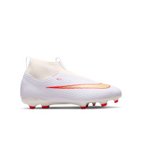 Nike Mercurial Superfly 11 Academy Grass/Artificial Grass Football Boots (MG) Kids White Bright Red Gold