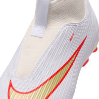 Nike Mercurial Superfly 11 Academy Grass/Artificial Grass Football Boots (MG) Kids White Bright Red Gold