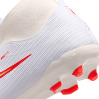 Nike Mercurial Superfly 11 Academy Grass/Artificial Grass Football Boots (MG) Kids White Bright Red Gold