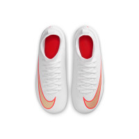 Nike Mercurial Superfly 11 Club Gras / Kunstgras Voetbalschoenen (MG) Peuters/Kleuters Wit Felrood Goud