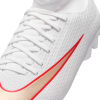 Nike Mercurial Superfly 11 Club Gras / Kunstgras Voetbalschoenen (MG) Peuters/Kleuters Wit Felrood Goud