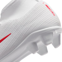 Nike Mercurial Superfly 11 Club Gras / Kunstgras Voetbalschoenen (MG) Peuters/Kleuters Wit Felrood Goud