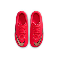 Nike Mercurial Vapor 17 Club Gras / Kunstgras Voetbalschoenen (MG) Peuters/Kleuters Felrood Zwart Goud