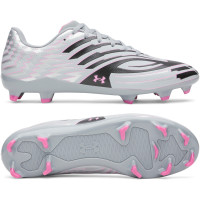 Under Armour Shadow Select 4 Grass Football Boots (FG) Grey Black Pink