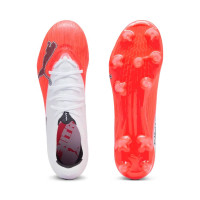 PUMA Ultra Nitro 7 Match Gras / Kunstgras Voetbalschoenen (MG) Wit Felrood Zwart