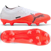 PUMA Ultra Nitro 7 Match Grass/Artificial Grass Football Boots (MG) White Bright Red Black
