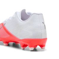PUMA Ultra 7 Play Grass/Artificial Grass Football Boots (MG) White Bright Red Black