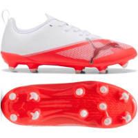 PUMA Ultra 7 Play Grass/Artificial Grass Football Boots (MG) Kids White Bright Red Black