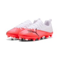 PUMA Ultra 7 Match Grass/Artificial Grass Football Boots (MG) Kids White Bright Red Black