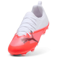 PUMA Ultra 7 Match Grass/Artificial Grass Football Boots (MG) Kids White Bright Red Black