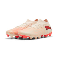 PUMA Future 9 Match Grass/Artificial Grass Football Boots (MG) Off White Black Pink