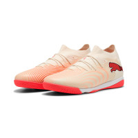 PUMA Future 9 Match Indoor Football Boots (IN) Off White Black Pink