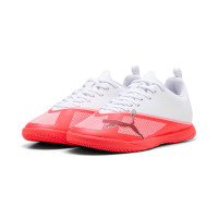 PUMA Ultra 7 Play Indoor Football Boots (IN) Kids White Bright Red Black