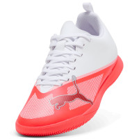 PUMA Ultra 7 Play Indoor Football Boots (IN) Kids White Bright Red Black