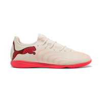 PUMA Future 9 Play Indoor Football Boots (IN) Off White Black Pink